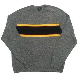 BROOKS BROTHER 100% Scottish Lambswool Gray Sweater in Large